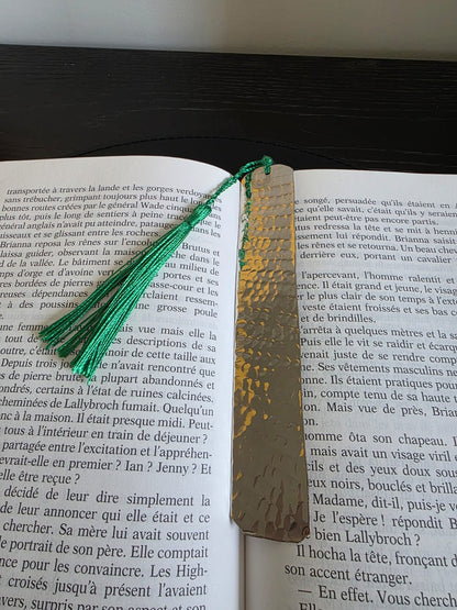 Hammered copper bookmark