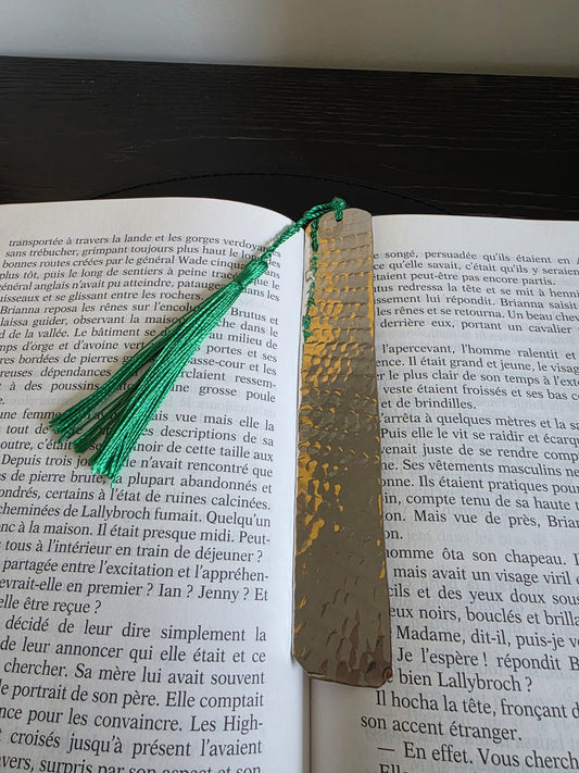 Hammered copper bookmark