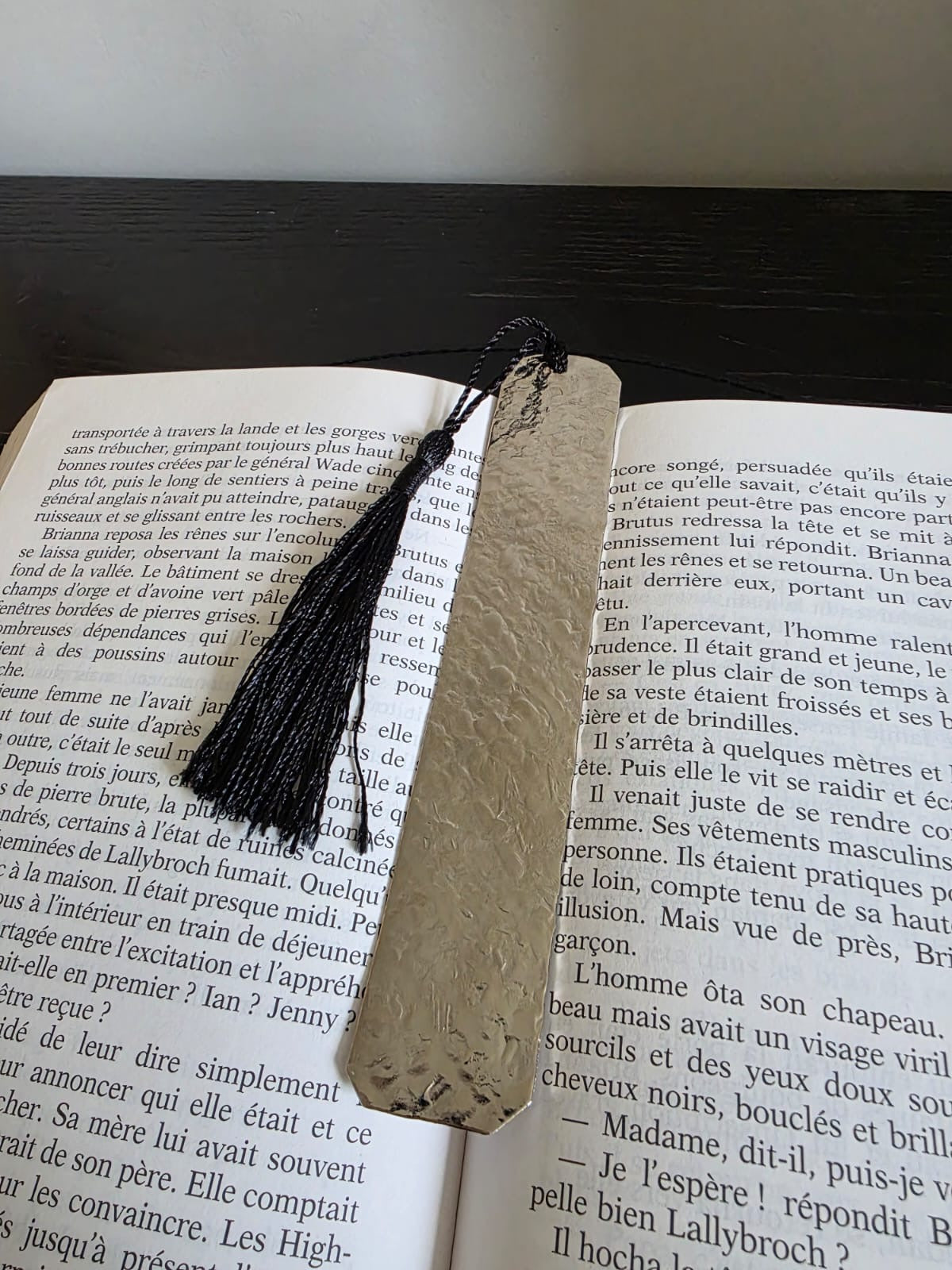 Hammered copper bookmark